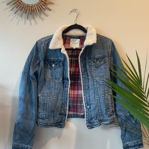 jean collared jacket